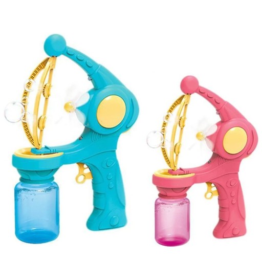 Elektrisk barnpistol för bubblor plastset säker för barn 24 x 17,5 x 8 cm rosa eller blå