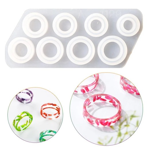 Silikonform för harts 14,4 x 6,4 cm Ringform Rundringar Hantverk Kreativ gjutning av smycken