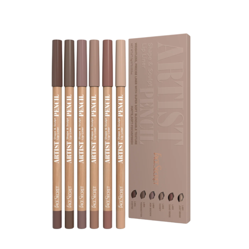 Set med 6 konturpenna för läppar 16,4 x 5,5 cm Professionell makeup Kosmetisk smink Fina linjer Långvarig effekt