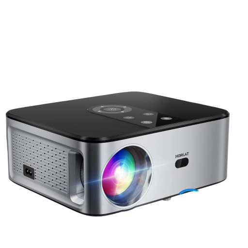 HORLAT T03 projektor 1500 ANSI LED 1080P full HD stöd för 4K 8K Android 9 WiFi 5G Bluetooth 5.2 automatisk korrigering
