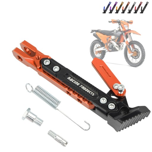 Universell färgad sidostöd för motorcykel Justerbart sidostöd med monteringssats för KTM Honda Suzuki Yamaha Kawasaki