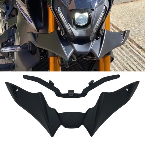 Framspoiler förlängning av skärm för Yamaha MT-09 SP 2021-2023 ABS plast skyddande kåpa matt svart