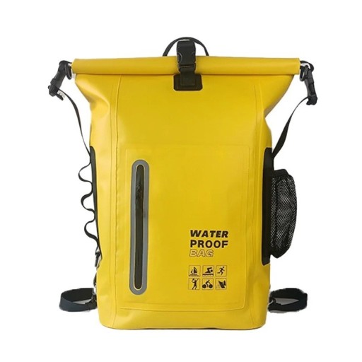 Vattentät torr ryggsäck 30L PVC 46×30×15,5 cm Kajak rafting camping väska över axeln för simning, trekking, kanot och dykning