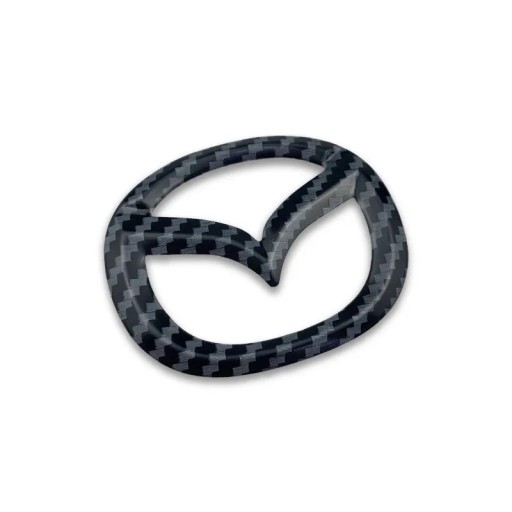 Karbonemblem ABS mittklistermärke för ratt Dekoration för interiören i Mazda MX-5 2 3 5 6 CX-3 CX-5 CX-7 CX-8 RX-8 Axela