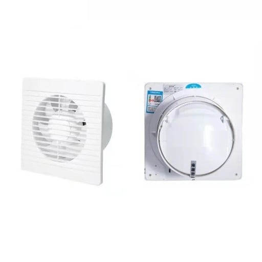 Väggmonterad fläkt 220V Vit 18 W 180 m³/h Tyst frånluftsfläkt WC Badrum Kök Fönster EU-kontakt 150x150x100x80 mm