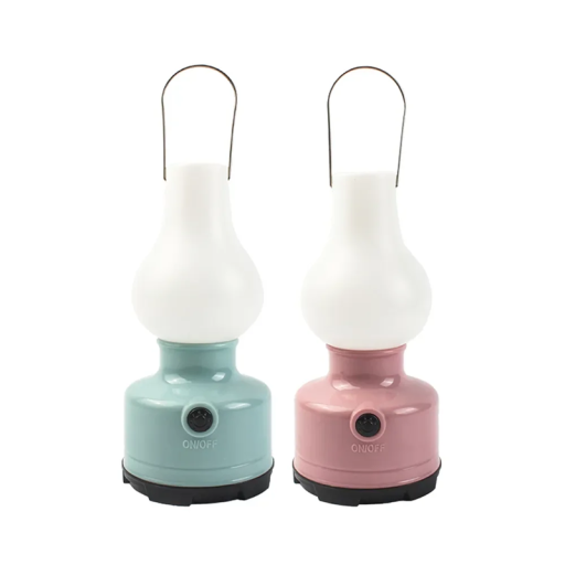 Vattentät campinglampa 17 x 8 cm LED-lampa för 3 AA-batterier 2 belysningslägen Bärbar utomhuslykta ABS PP-material