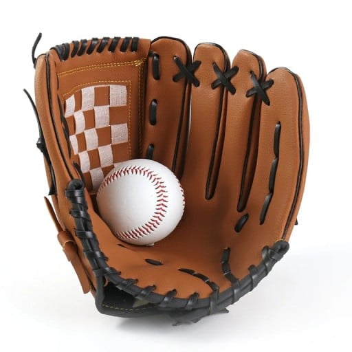 PU-basebollhandske softball 9,5 tum 24x16 cm Vänster hand Träningshandske för barn och vuxna Camping Sportövningar