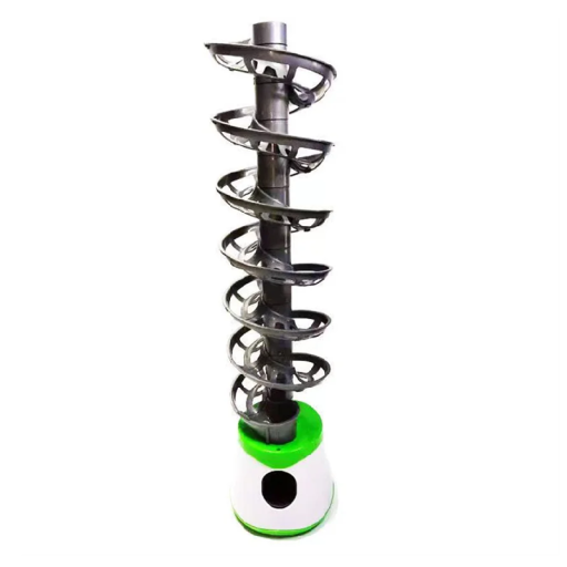 Bärbar bordtennisbollkastare 52 x 30 x 16 cm Träningsmatta med spiralbehållare för 48 bollar USB AA strömförsörjning