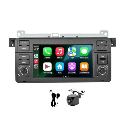 Bilradio BMW E46 M3 318 320 325 330 335 Rover 75 GPS DSP Multimedia Skärm CarPlay Android Auto 1G 32G Stereo Med Kamera