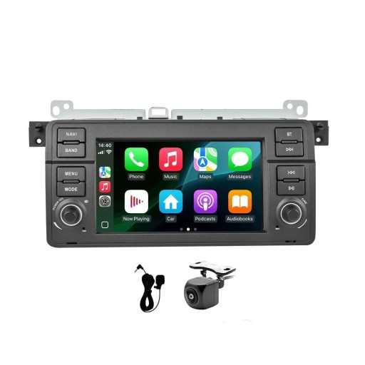 Bilradio BMW E46 M3 318 320 325 330 335 Rover 75 Coupe 7" multimedia skärm GPS navigering DSP CarPlay Android Auto 2G 32G kamera