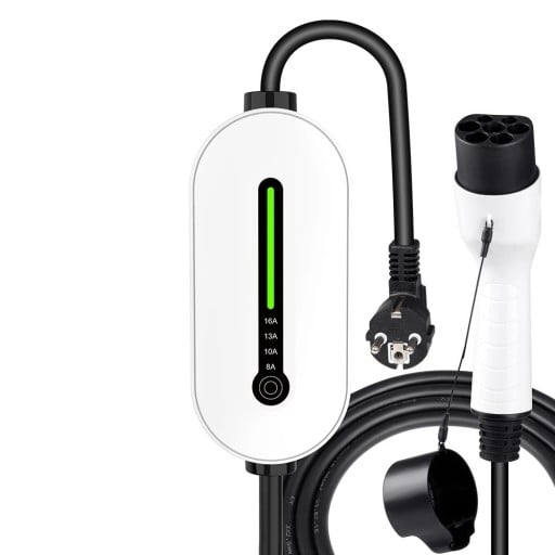 Bärbar laddare för elbilar IPENGEN EV 3,5 kW GBT Wallbox 16A 1-fas 3,5 m kabel Laddstation med Schuko-kontakt