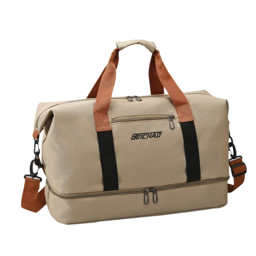 Damsk rese sportväska Oxford 48 x 28 x 24 cm Vattentät ficka Axelrem Handtag Yoga remmar Resväskehandtag
