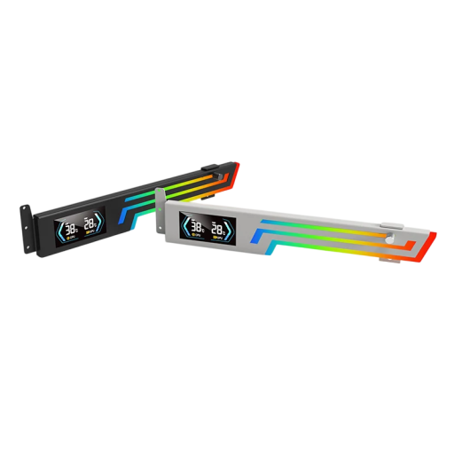 ARGB hållare för grafikkort VGA med justerbar höjd 5V 3PIN, stöd för GPU med temperaturdisplay för skydd och stabil prestanda