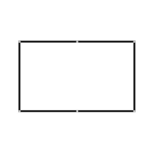 Bärbart hopfällbart projektionsduk 183 cm 72" 16:9 Vit duk 159x90 cm för inomhus- och utomhusbruk Stöd för laserprojektion