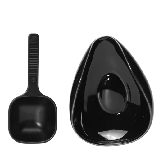 Keramisk set med skål och sked för kaffebönor Elegantisk design Dekorativt tillbehör till köket Originalgåva för kaffeälskare