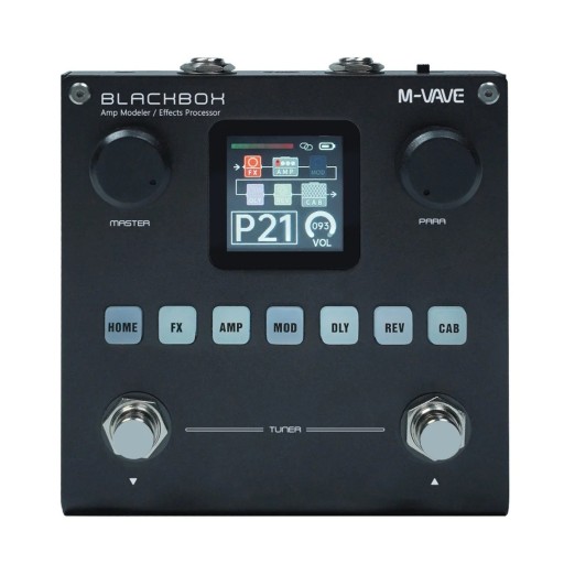 M-VAVE multifunktionell effektpedal för gitarr och basgitarr Inbyggt batteri 80 presets 6 moduler distorsion modulation delay reverb EQ