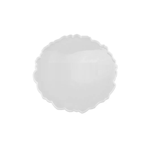 Rund silikonform för harts med vågig kant 26,2 x 1 cm Form för hartsplattor och underlägg