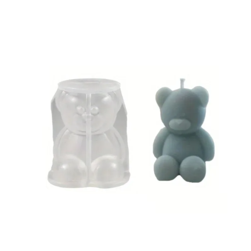 Silikonform för tillverkning av tvål 4,2 x 3,9 cm Liten björn Handgjord tvål Saker Resin DIY gjutning