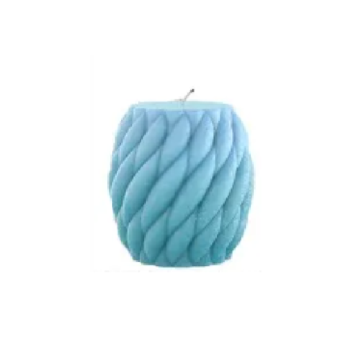 Liten form för tillverkning av ljus och tvål Oval med spiralmönster 5,4 x 5,4 x 6 cm Silikonform för dekorationer