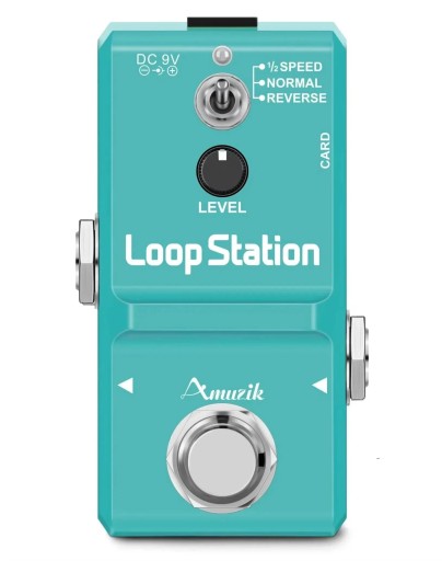 Kompakt Looper-pedal för gitarr, fiol, sång, trummor och keyboard 10 minuters inspelning Stöd för minneskort