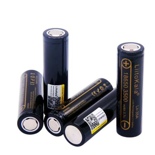 10pz 3,7V 3500mAh Batteria Li-ion ricaricabile 18650 Alta scarica 10A Luce lampeggiante Per vaping e torce Celle al litio 65,5x18,5 mm