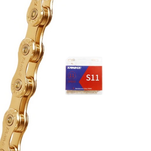 11 rychlostní řetěz na kolo TANKE S11 1/2" x 11/128" 116 článků stříbrný s rychlospojkou MTB silniční
