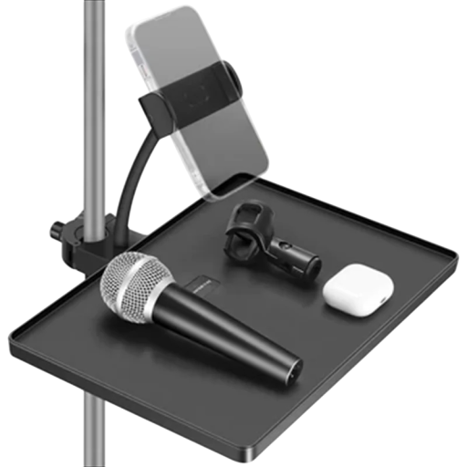 Plastfat 22 x 16,5 cm för mikrofonstativ Universell plattform för tillbehör och streaming