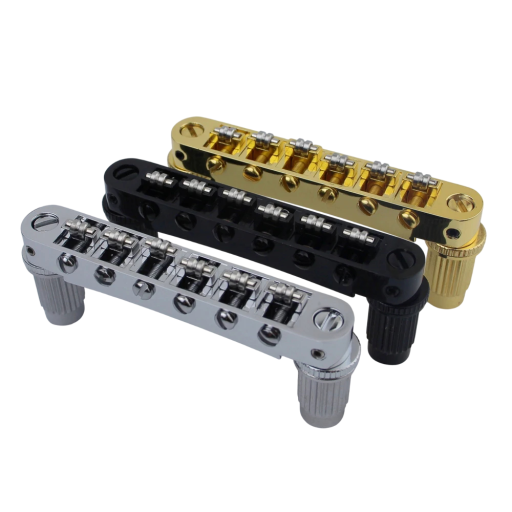 Kladkoplastisk sadelbro för elektrisk gitarr LP SG 6-strängad Justerbar bro för exakt stämning Metallkonstruktion med monteringsskruvar