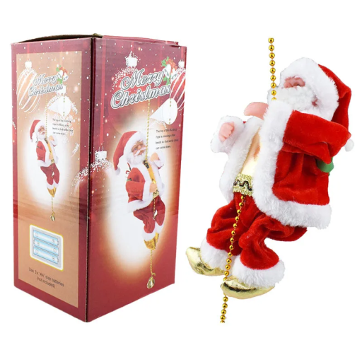 Juldekoration Santa Claus Hängande prydnad på kedja Glad motiv Santa på julgran Hemma julpynt