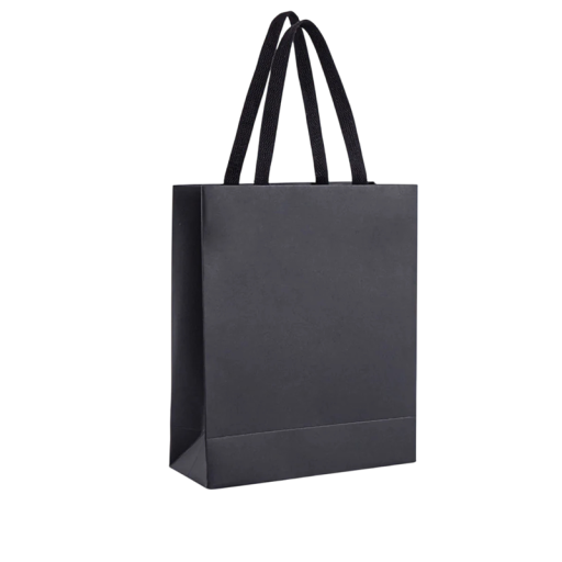 Svart papperspresentpåse 27 x 33 x 11 cm Kartonghållbar påse för kläder presenter modeförpackning Elegant matt design med handtag