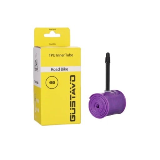 Ultraluftig cyklistisk slang av TPU 46 g 700×35C–50C med fransk ventil 45 mm För landsvägs-, gravel- och mountainbike 29"