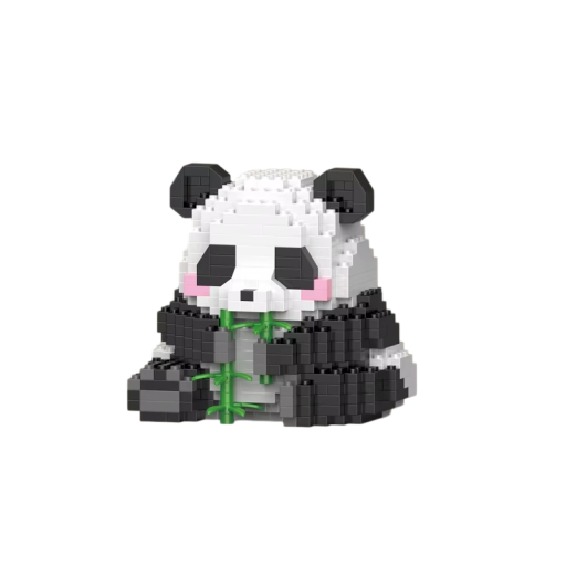 Kreativ byggsats panda 7,8 x 6,8 x 8,8 cm 449 delar MINI djurmodell DIY-set för barn Söt figur Dekoration av klossar 6+