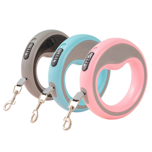 Automatiskt återdragande hundkoppel 250 cm Ergonomiskt handtag 13 x 13 cm ABS-material Koppel för små hundar upp till 15 kg