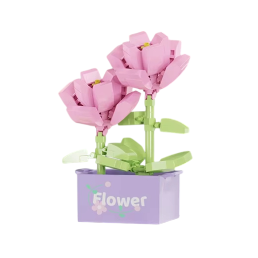 Mini byggsats blommor Ros 6.3x4.5x9.5 cm 165 st mikro block 3D modell blommor Kreativ dekorativ byggsats för barn och vuxna present