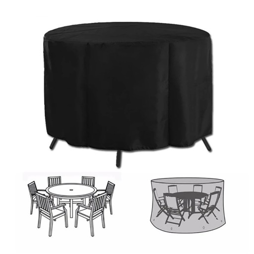 Kulatigt skyddande överdrag 204 × 60 cm Trädgårdsmöbler Vattentätt skydd mot regn, snö, damm och sol Starkt skydd med dragsko