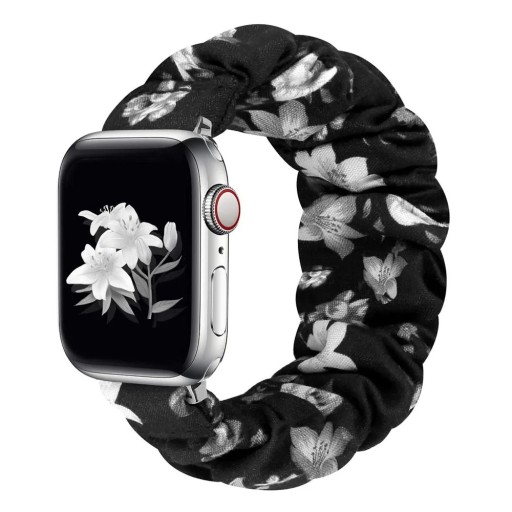 Mjuk elastisk rem S 119–160 mm för Apple Watch 38 40 41 mm Series 1–9 SE SE2 Bekväm elastisk handledsrem för smartklockor