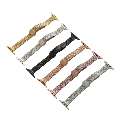 Lyxigt tunt metalliskt magnetiskt armband för iWatch Apple Watch 38 mm 40 mm 41 mm för Series 1 2 3 4 5 6 7 8 9 SE Elegantiskt armband