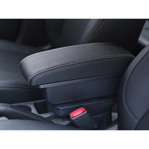 Armbågsstöd 13 x 31 x 16 cm för Renault Clio 3 4 och Renault Captur PU läder ABS plast Mittkonsol med USB och monteringsutrustning