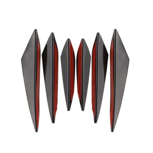 6 st svarta skyddslister för stötfångare 20 cm 16,5 cm 13,5 cm Universell kollision skyddssats för bil tuning Dekorativt skydd för främre stötfångare