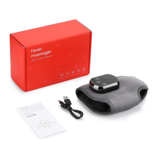 Elektrisk värmeortos för fotled och handled 5 värmenivåer 40–60 °C 3 vibrationslägen USB Type-C 1800 mAh massagebandage