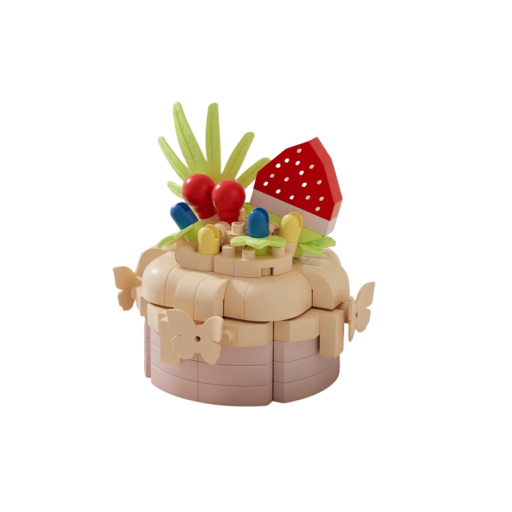 Fruktig söt bakverk 5,25 x 4,75 x 5,4 cm 162 st Mini 3D byggsats dessertdekoration för barn 8+ och vuxna
