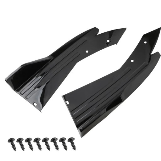Universell bakre stötfångarskydd 48×16,5 cm Kolfiberdesign ABS Bakre hörnspoiler Fordonsstänkskydd Stötabsorberande skydd