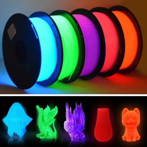 PLA filament 1,75 mm 200 g Luminiscens i mörker lysande tråd för 3D-utskrift Dekorativt material för modellskapande