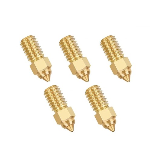 Sats med 5 st mässingsmunstycken 0,4 mm M6 16,8 mm för filament 1,75 mm för Ender 3 V3 SE Ender 5 S1 Ender 7 Reservmunstycken