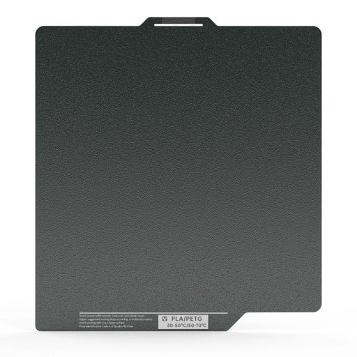 Flexibel stålplatta 256 × 256 mm med speciell CryoGrip-yta Dubbel-sidig texturerad skrivplatta för Bambu Lab P1 och X1