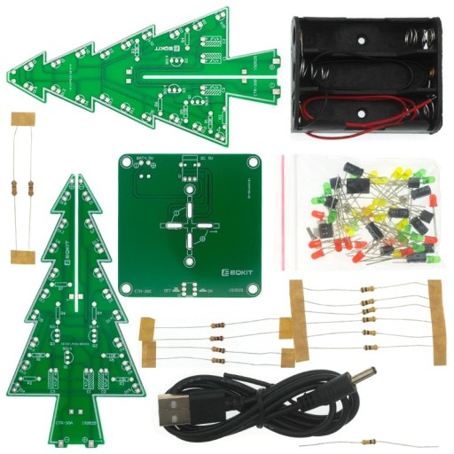 Tredimensionell LED julgran 110 x 70 mm Elektronisk ljusmodul med kretskort Blinkande dekoration