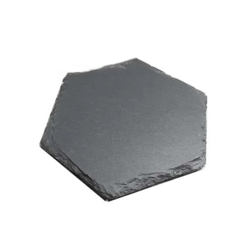Sexkantig underlägg 10 cm Underlägg för kopp och glas Skyddande halkfritt underlägg för bord av skiffer