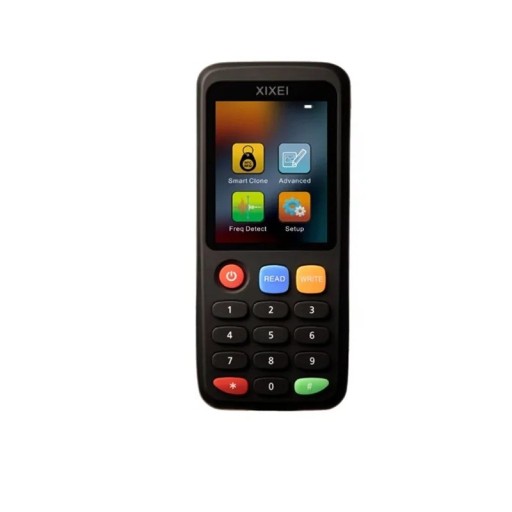 RFID-läsare och kortskrivare 14 x 5,5 x 1,7 cm Handhållen kopierare av chip 125 kHz och 13,56 MHz med färgskärm X7