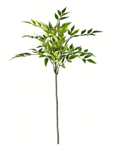 Konstgjord nandina hemma 75 cm dekorativ växt för hemmet, kontor och interiör med realistiska blad