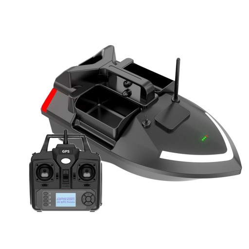 GPS-båt för utfodring 49 x 26,4 x 28,1 cm Batteri 12000 mAh Lastkapacitet 2 kg Räckvidd 500 m 40 punkter Automatisk återkomst